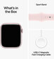 Apple Watch Series 9 GPS 41mm Pink Aluminium Case with Light Pink Sport Band - S/M MR933ET/A hinta ja tiedot | Älykellot | hobbyhall.fi