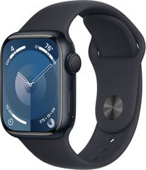 Apple Watch Series 9 GPS 45mm Midnight Aluminium Case with Midnight Sport Band - S/M - MR993ET/A hinta ja tiedot | Apple Älykellot ja aktiivisuusrannekkeet | hobbyhall.fi