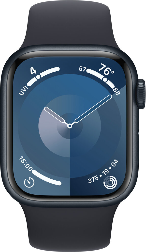 Apple Watch Series 9 GPS 45mm Midnight Aluminium Case with Midnight Sport Band - M/L MR9A3ET/A hinta ja tiedot | Älykellot | hobbyhall.fi