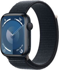 Apple Watch Series 9 GPS 45mm Midnight Aluminium Case with Midnight Sport Loop - MR9C3ET/A hinta ja tiedot | Älykellot | hobbyhall.fi