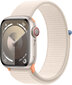 Apple Watch Series 9 GPS + Cellular 41mm Starlight Aluminium Case with Starlight Sport Loop MRHQ3ET/A hinta ja tiedot | Älykellot | hobbyhall.fi