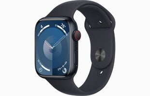 Apple Watch Series 9 GPS + Cellular 41mm Midnight Aluminium Case with Midnight Sport Band - S/M - MRHR3ET/A hinta ja tiedot | Älykellot | hobbyhall.fi