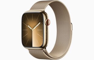 Apple Watch Series 9 GPS + Cellular 41mm Gold Stainless Steel Case with Gold Milanese Loop MRJ73ET/A hinta ja tiedot | Älykellot | hobbyhall.fi