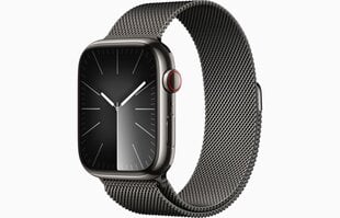 Apple Watch Series 9 GPS + Cellular 41mm Graphite Stainless Steel Case with Graphite Milanese Loop MRJA3ET/A hinta ja tiedot | Älykellot | hobbyhall.fi