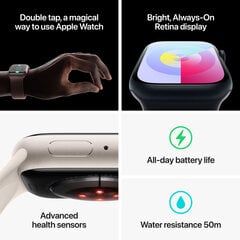 Apple Watch Series 9 GPS + Cellular 45mm Starlight Aluminium Case with Starlight Sport Loop - MRMA3ET/A hinta ja tiedot | Älykellot | hobbyhall.fi