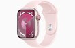 Apple Watch Series 9 GPS + Cellular 45mm Pink Aluminium Case with Light Pink Sport Band - S/M MRMK3ET/A hinta ja tiedot | Älykellot | hobbyhall.fi