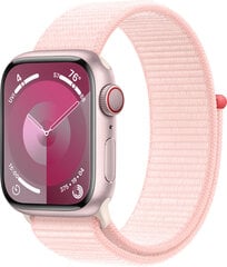 Apple Watch Series 9 GPS + Cellular 45mm Pink Aluminium Case with Light Pink Sport Loop - MRMM3ET/A hinta ja tiedot | Älykellot | hobbyhall.fi