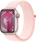Apple Watch Series 9 GPS + Cellular 45mm Pink Aluminium Case with Light Pink Sport Loop MRMM3ET/A hinta ja tiedot | Älykellot | hobbyhall.fi