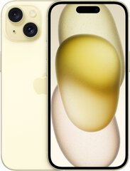 Apple iPhone 15 256GB Yellow MTP83PX/A hinta ja tiedot | Matkapuhelimet | hobbyhall.fi