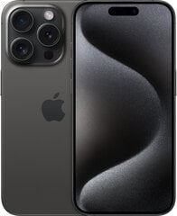 Apple iPhone 15 Pro 128GB Black Titanium MTUV3PX/A hinta ja tiedot | Matkapuhelimet | hobbyhall.fi