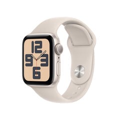 Apple Watch SE GPS 40mm Starlight Aluminium Case with Starlight Sport Band - M/L - MR9V3ET/A hinta ja tiedot | Älykellot | hobbyhall.fi