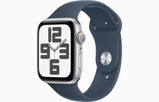 Apple Watch SE GPS 40mm Silver Aluminium Case with Storm Blue Sport Band - S/M - MRE13ET/A hinta ja tiedot | Älykellot | hobbyhall.fi