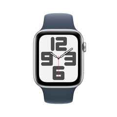 Apple Watch SE GPS 40mm Silver Aluminium Case with Storm Blue Sport Band - S/M - MRE13ET/A hinta ja tiedot | Älykellot | hobbyhall.fi