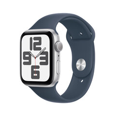 Apple Watch SE GPS 40mm Silver Aluminium Case with Storm Blue Sport Band - S/M - MRE13ET/A hinta ja tiedot | Älykellot | hobbyhall.fi