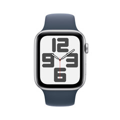 Apple Watch SE GPS 40mm Silver Aluminium Case with Storm Blue Sport Band - M/L - MRE23ET/A hinta ja tiedot | Älykellot | hobbyhall.fi