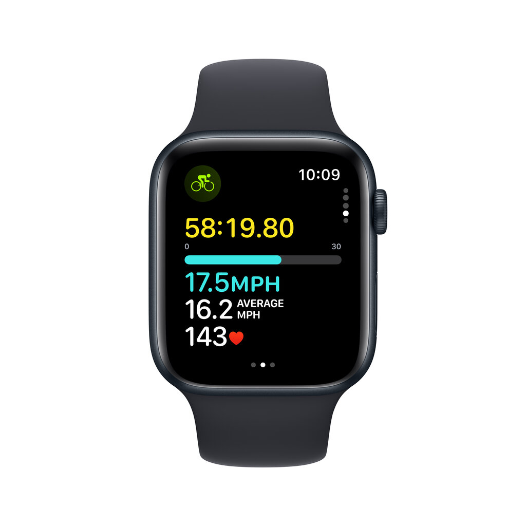 Apple Watch SE GPS 44mm Midnight Aluminium Case with Midnight Sport Band - S/M - MRE73ET/A hinta ja tiedot | Älykellot | hobbyhall.fi