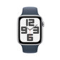 Apple Watch SE GPS 44mm Silver Aluminium Case with Storm Blue Sport Band - S/M - MREC3ET/A hinta ja tiedot | Älykellot | hobbyhall.fi