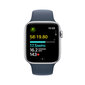 Apple Watch SE GPS 44mm Silver Aluminium Case with Storm Blue Sport Band - S/M - MREC3ET/A hinta ja tiedot | Älykellot | hobbyhall.fi