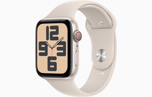 Apple Watch SE GPS + Cellular 40mm Starlight Aluminium Case with Starlight Sport Band - M/L - MRG13ET/A hinta ja tiedot | Älykellot | hobbyhall.fi