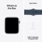 Apple Watch SE GPS + Cellular 40mm Silver Aluminium Case with Storm Blue Sport Band - S/M - MRGJ3ET/A hinta ja tiedot | Älykellot | hobbyhall.fi