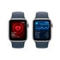 Apple Watch SE GPS + Cellular 40mm Silver Aluminium Case with Storm Blue Sport Band - S/M - MRGJ3ET/A hinta ja tiedot | Älykellot | hobbyhall.fi