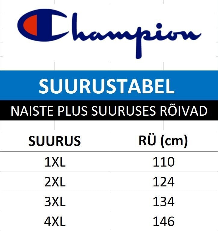 Champion plus koko collegepaita naisille 115212-BS501-4X hinta ja tiedot | Naisten hupparit, collegepaidat ja villapaidat | hobbyhall.fi