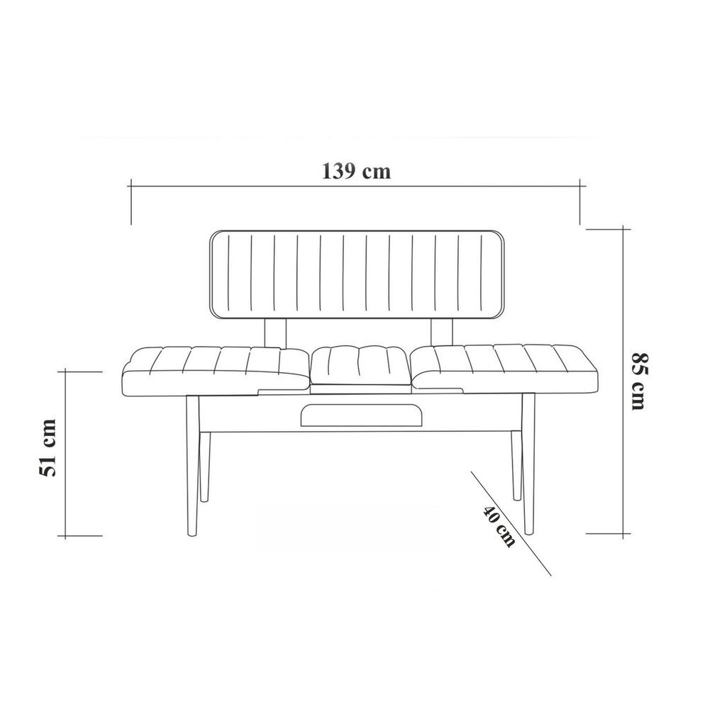 Kalune Design 869(I), ruokailuhuoneen setti, harmaan ja beigen värinen hinta ja tiedot | Ruokailuryhmät | hobbyhall.fi