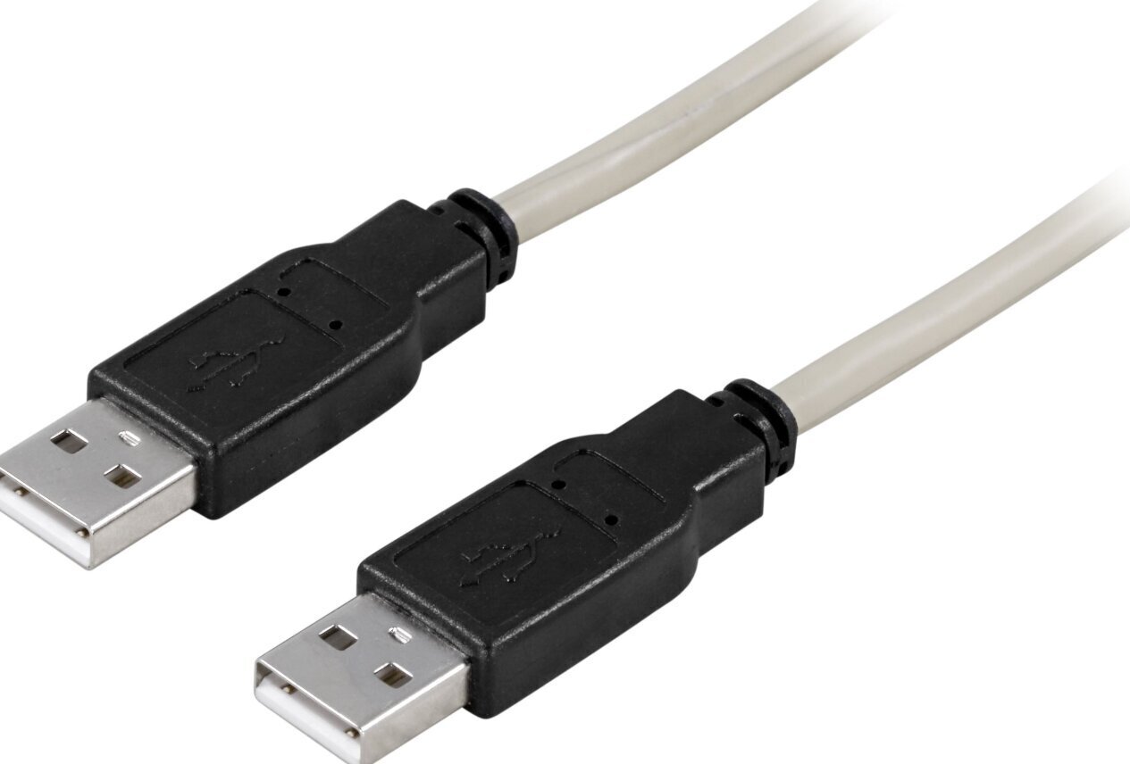 Deltaco USB 2.0, Type A male - Type A male, 3 metrin pituinen johto hinta ja tiedot | Kaapelit ja adapterit | hobbyhall.fi