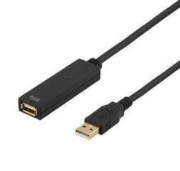 Deltaco, USB A Male - USB A Female, 7 metrin pituinen johto hinta ja tiedot | Kaapelit ja adapterit | hobbyhall.fi