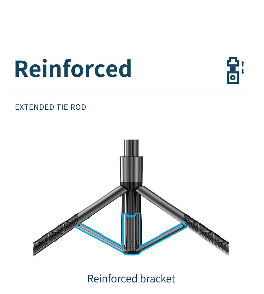 360 asteen panoraama selfie-tikku kaukosäätimellä ja jalustalla, Livman L16 (selfie stick) hinta ja tiedot | Selfie-tikut ja -telineet | hobbyhall.fi