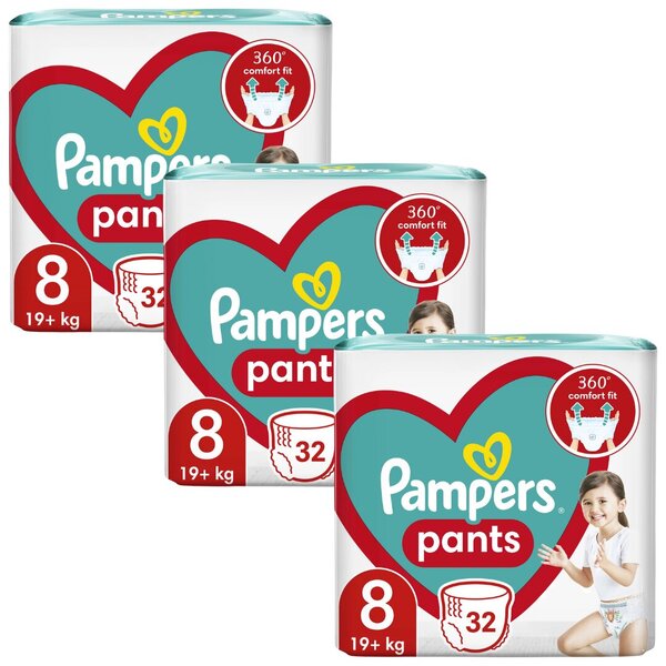 Vaipat Pampers Pants Jumbo Pack 8, 96 kpl