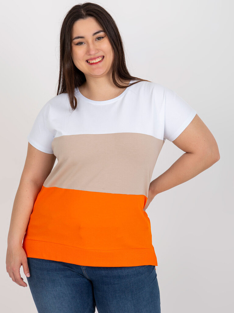 Naisten oranssi plus-kokoinen pusero hinta ja tiedot | Naisten T-paidat | hobbyhall.fi