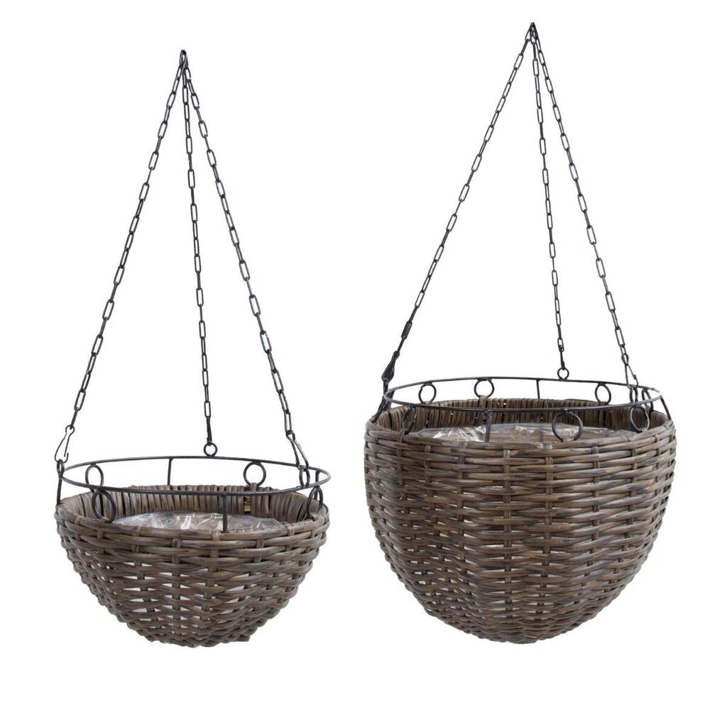 Amppeli WICKER 2kpl setti hinta ja tiedot | Kukkaruukut | hobbyhall.fi