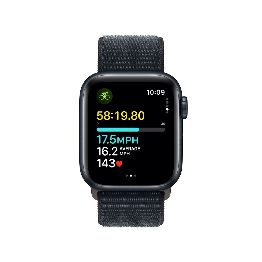 Apple Watch SE GPS 40mm Midnight Aluminium Case with Midnight Sport Loop - MRE03ET/A hinta ja tiedot | Älykellot | hobbyhall.fi