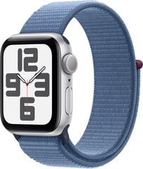 Apple Watch SE GPS 44mm Silver Aluminium Case with Winter Blue Sport Loop - MREF3ET/A hinta ja tiedot | Älykellot | hobbyhall.fi