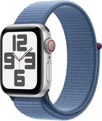 Apple Watch SE GPS + Cellular 44mm Silver Aluminium Case with Winter Blue Sport Loop - MRHM3ET/A hinta ja tiedot | Älykellot | hobbyhall.fi