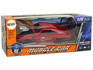 Kaukosäädin urheiluauto Muscle Car 1:20, punainen hinta ja tiedot | Poikien lelut | hobbyhall.fi