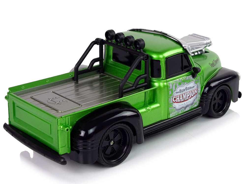 Kaukosäädin Pick-up Champion 1:18, vihreä hinta ja tiedot | Poikien lelut | hobbyhall.fi