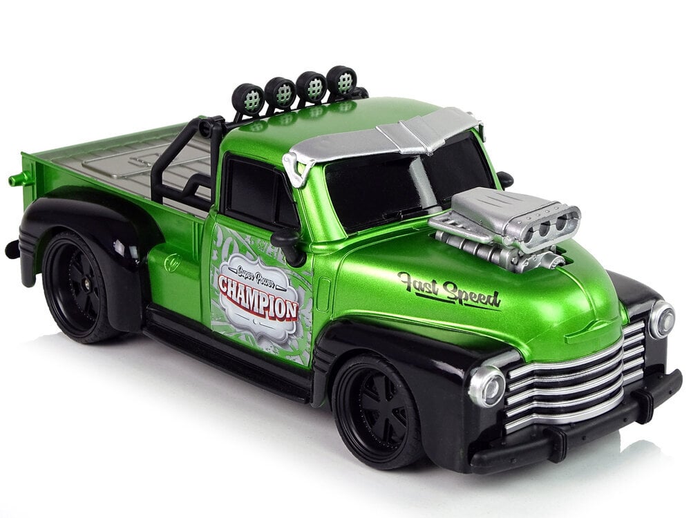 Kaukosäädin Pick-up Champion 1:18, vihreä hinta ja tiedot | Poikien lelut | hobbyhall.fi