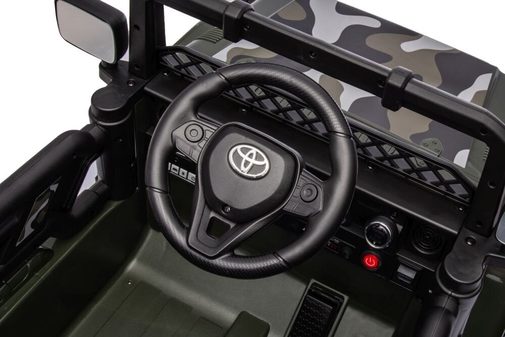 Toyota FJ Moro 4x4 sähköinen katumaasturi, vihreä naamiointi hinta ja tiedot | Lasten sähköautot | hobbyhall.fi