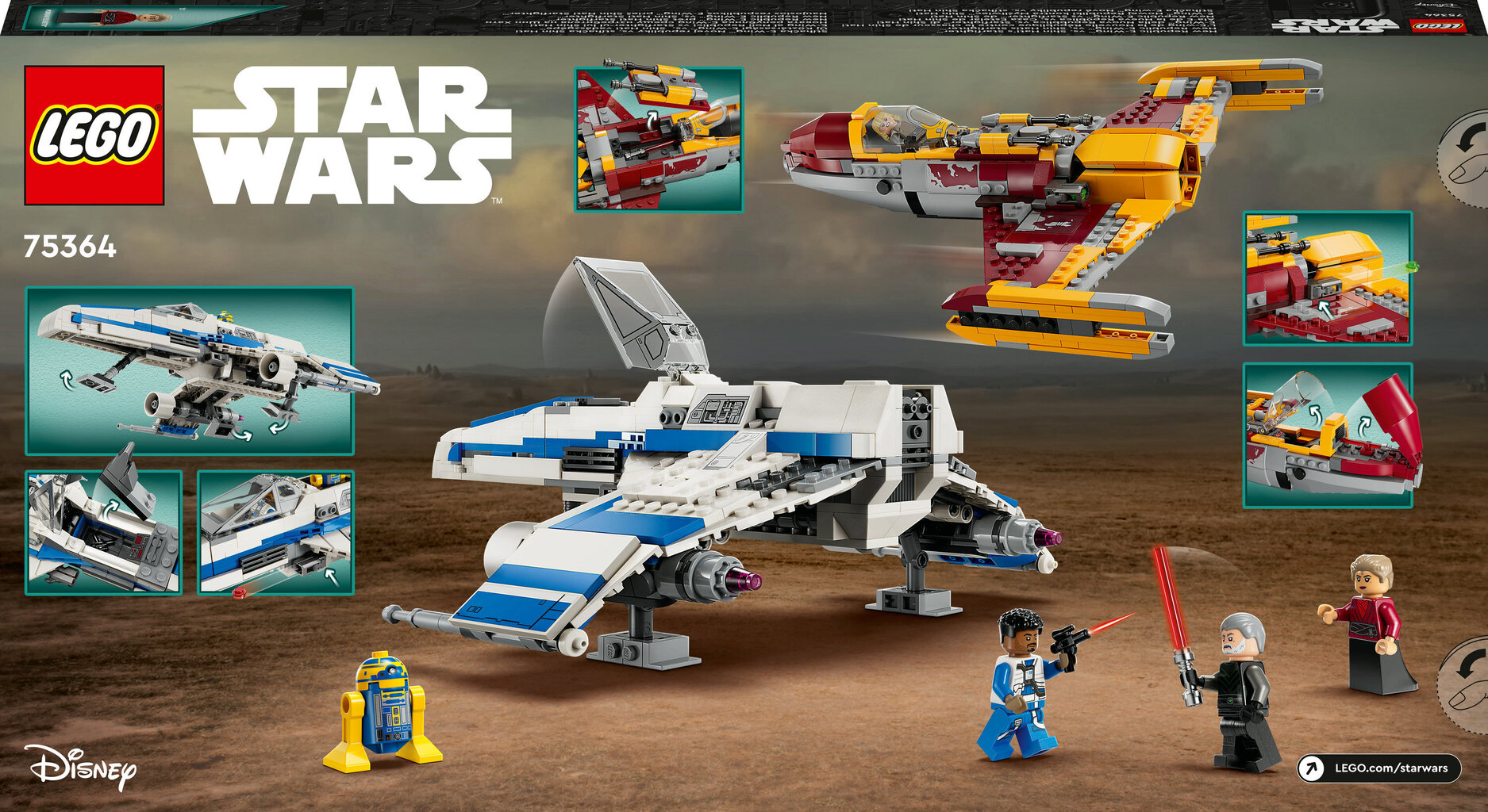 75364 LEGO® Star Wars Uuden Tasavallan E-wing™ vs. Shin Hatin tähtihävittäjä hinta ja tiedot | LEGOT ja rakennuslelut | hobbyhall.fi