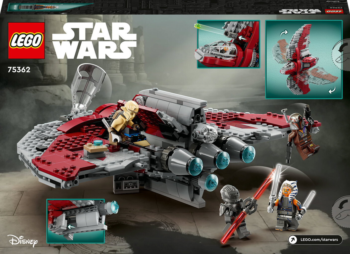 75362 LEGO® Star Wars Ahsoka Tanon T-6-jedialus hinta ja tiedot | LEGOT ja rakennuslelut | hobbyhall.fi