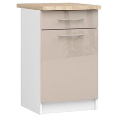 Keittiökaappi Akord Oliwia S50, beige/valkoinen hinta ja tiedot | Keittiön kaapit | hobbyhall.fi