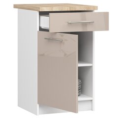 Keittiökaappi Akord Oliwia S50, beige/valkoinen hinta ja tiedot | Keittiön kaapit | hobbyhall.fi