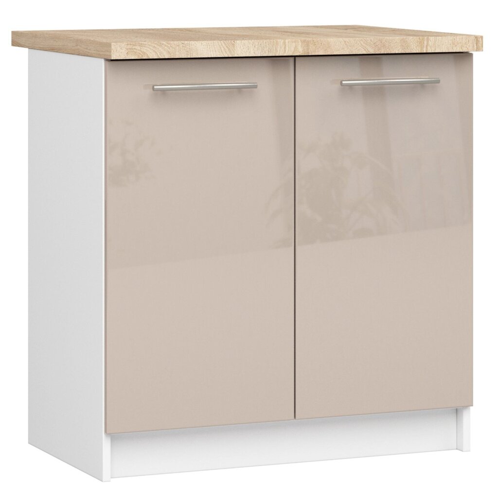 Keittiökaappi Akord Oliwia S80, beige/valkoinen hinta ja tiedot | Keittiön kaapit | hobbyhall.fi