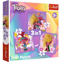 TREFL TROLLS 3 palapelin setti "Trolls 3" hinta ja tiedot | Palapelit | hobbyhall.fi