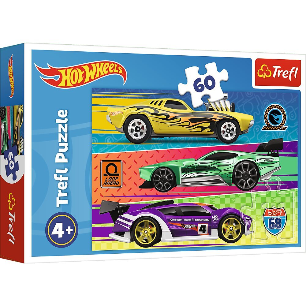 TREFL HOT WHEELS Palapeli, 60 palaa hinta ja tiedot | Palapelit | hobbyhall.fi