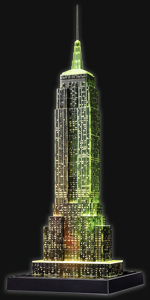 Ravensburger 3D hohtava pimeässä palapeli Empire State Building 216 kpl hinta ja tiedot | Palapelit | hobbyhall.fi