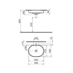 Pesuallas Vitra Metropole, 60 cm hinta ja tiedot | Pesualtaat | hobbyhall.fi