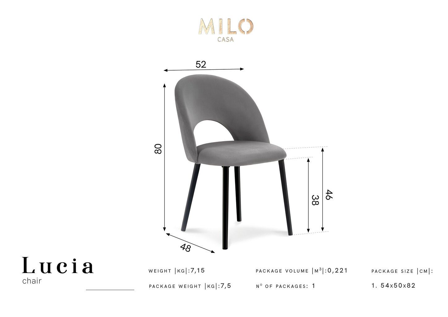 Tuoli Milo Casa Lucia, beige hinta ja tiedot | Ruokapöydän tuolit | hobbyhall.fi